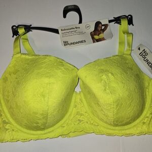 No Boundaries Yellow Balconette Bra